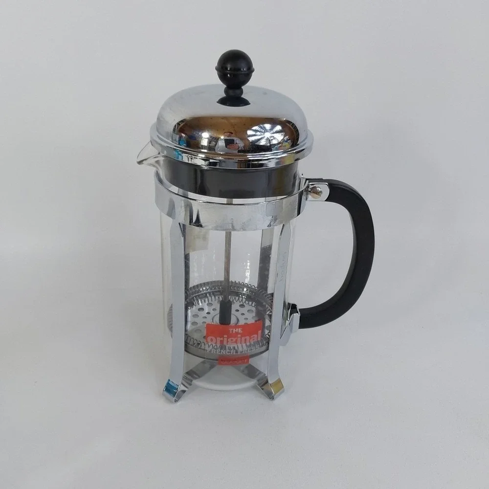 BODUM Glass French Press Coffee Maker - 8-Cup Capacity, Glass & Stainless Chrome